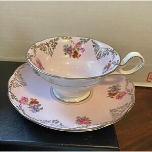 Vintage Westwood Porcelain Teacup & Saucer Pink Gloral